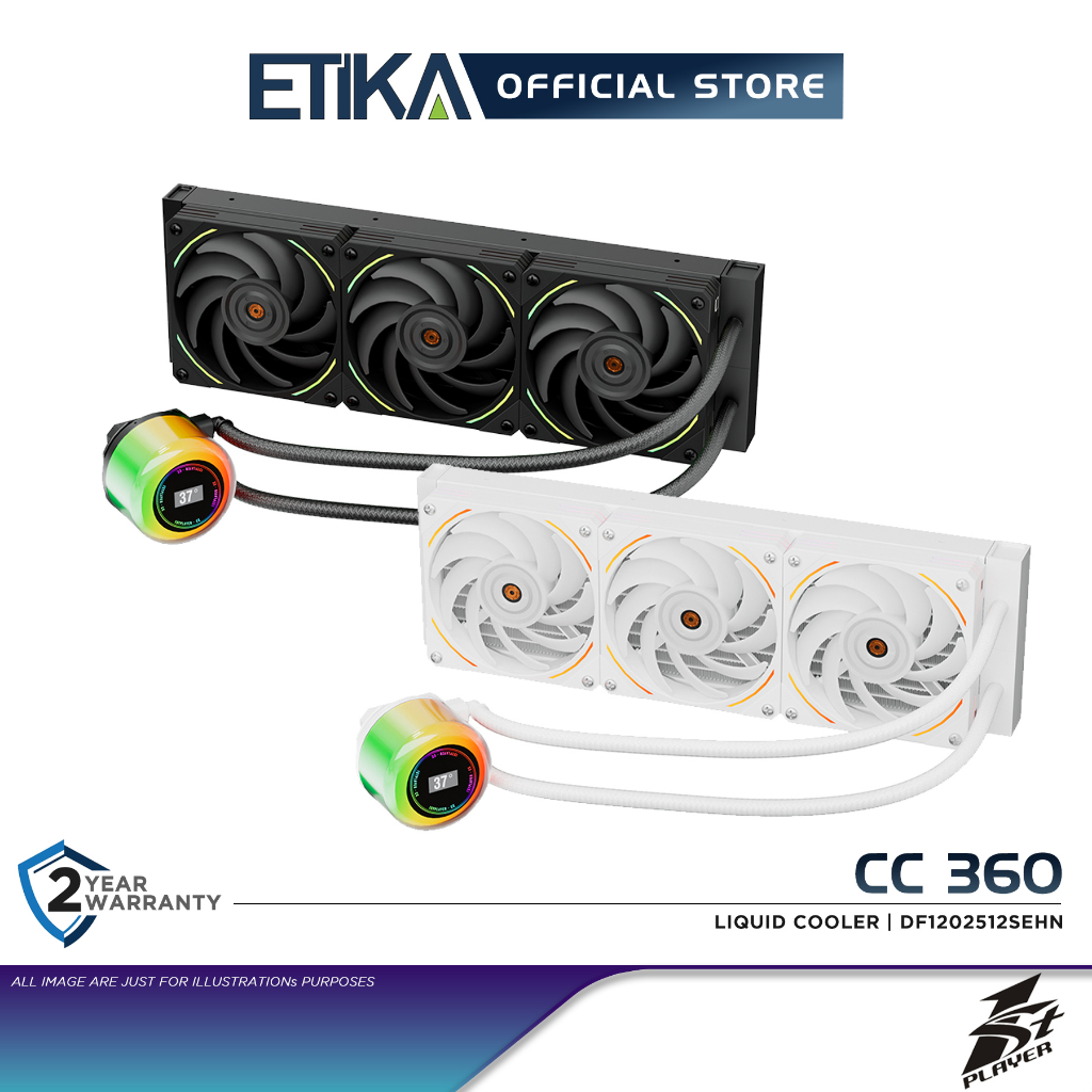 1st Player CC360 CPU | AiO Liquid Cooler with 3x 120mm Fan | Support 5v ...