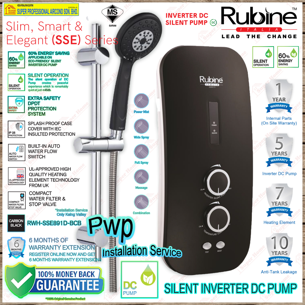 HOT Rubine Rwh Ce521d Rubine Dc Pump Water Heater Dc