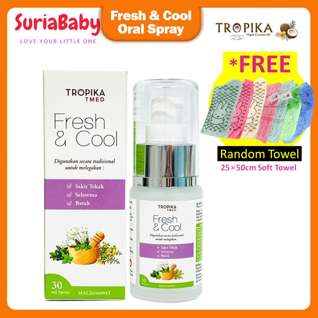 TROPIKA Fresh & Cool 30ml Spray Liquid Batuk Ulcer Sakit Tekak Selsema