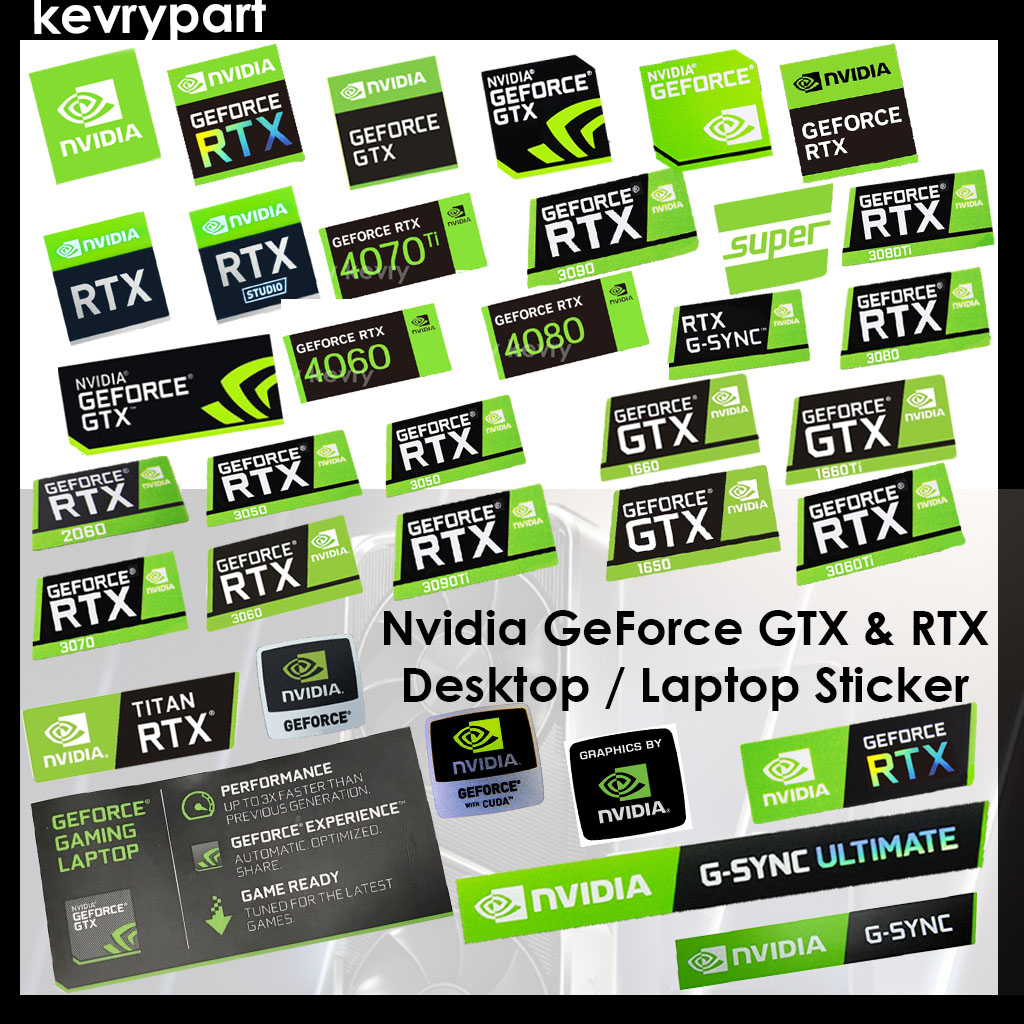 NVIDIA Geforce GTX RTX TITAN 4080 4070 4060 3080 3070 4060 2080 Super ...