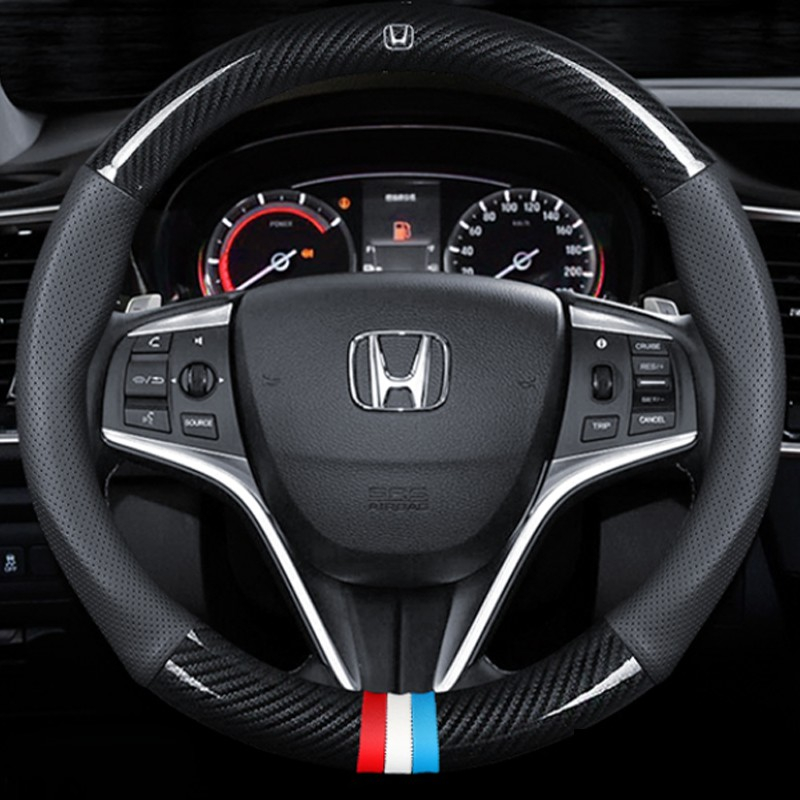 [𝐒𝐓𝐄𝐄𝐑𝐈𝐍𝐆 𝐖𝐇𝐄𝐄𝐋 𝐂𝐎𝐕𝐄𝐑] Honda HRV Fiber Leather Accessories 2024 2023 FE