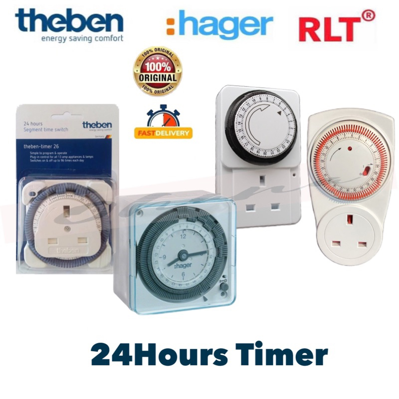 (100 ORIGINAL) HAGER THEBEN RLT MLITE TIMER SWITCH PLUG EH711 24