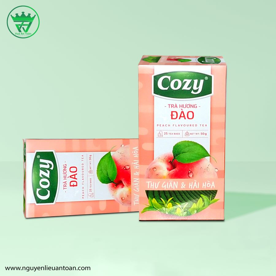 TRA DEN HUONG DAO COZY TUI LOC - PEACH COZY BLACK TEA 50GM X 25BAGS ...