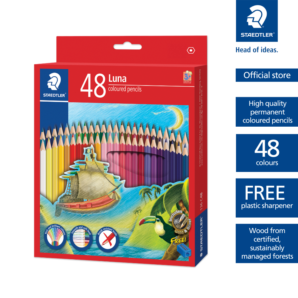 Luna Coloured Pencils (48 Colours) | Shopee Malaysia