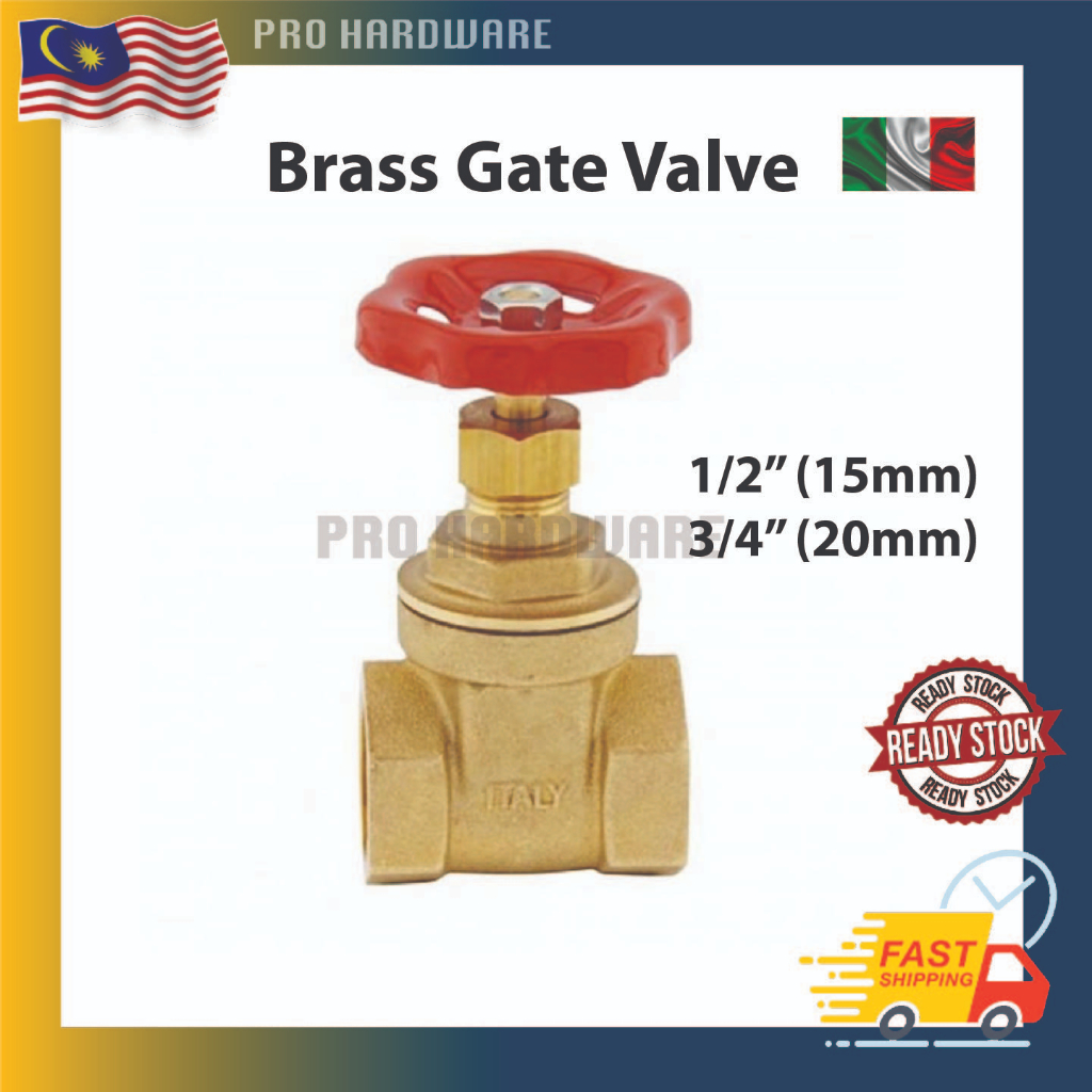 Heavy Duty 535 Italy Brass Gate Valve Stopcock 1/2 