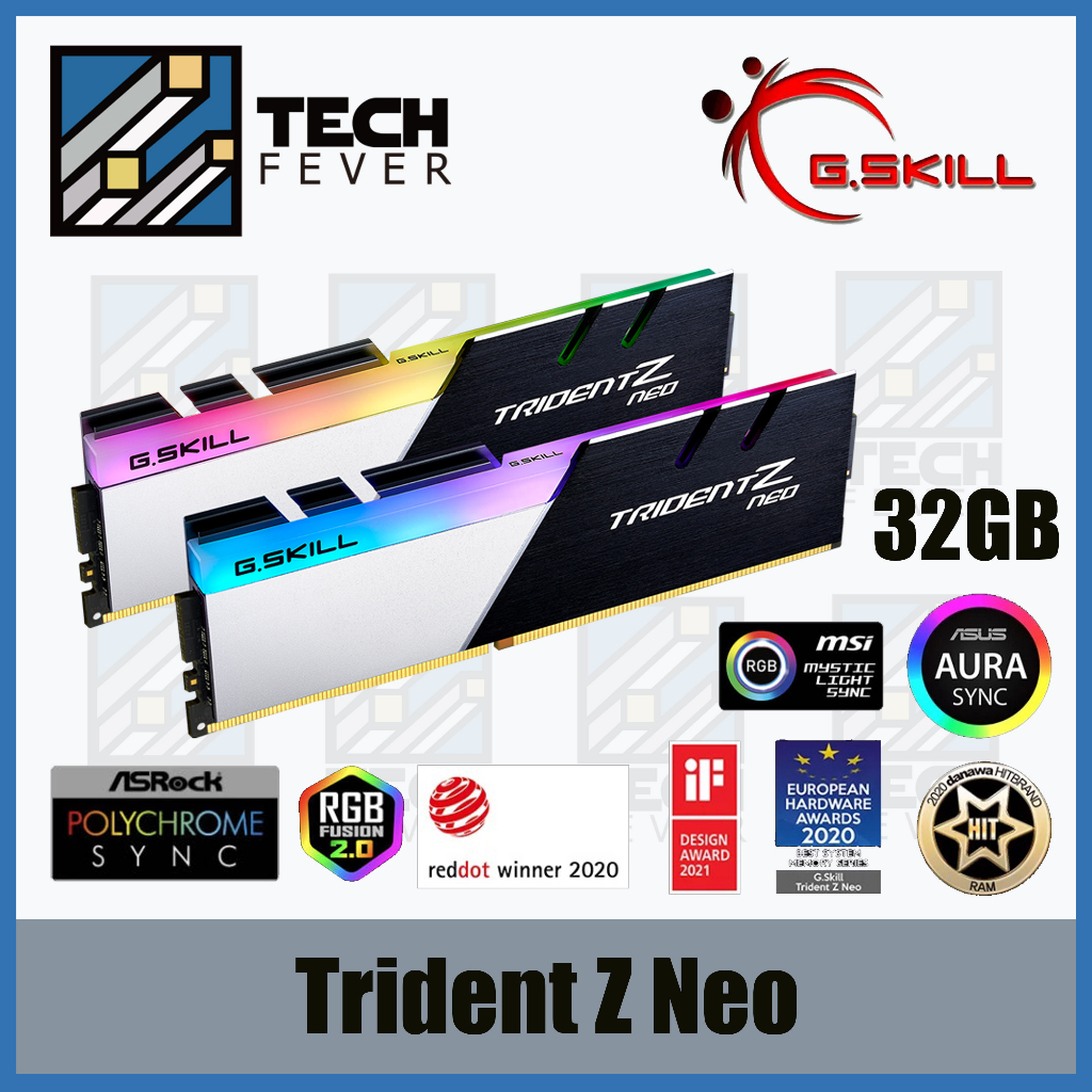 G.SKILL Trident Z Neo DDR4-3600 CL16-19-19-39 1.35V 32GB (2x16GB)(F4 ...