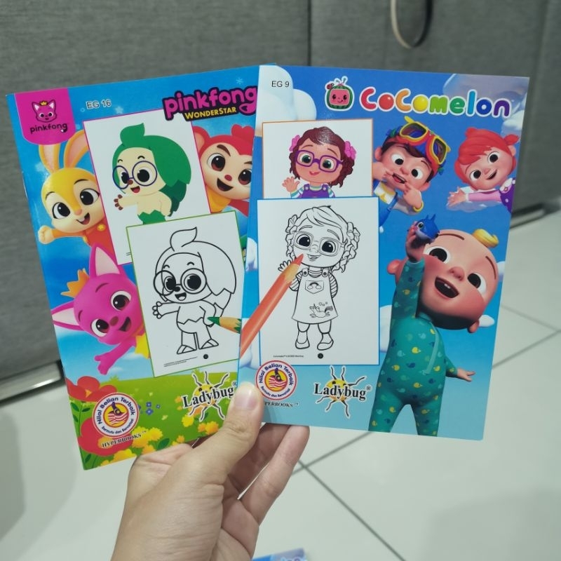 ★ReadyStock★PinkFong Cocomelon Colouring Book 填色本 Kids Favourite ...