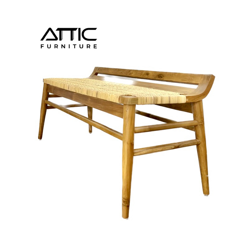 Bench/Long Bench/Rattan Bench/Teak Wood Bench Stool/ATTIC FURNITURE ST ...