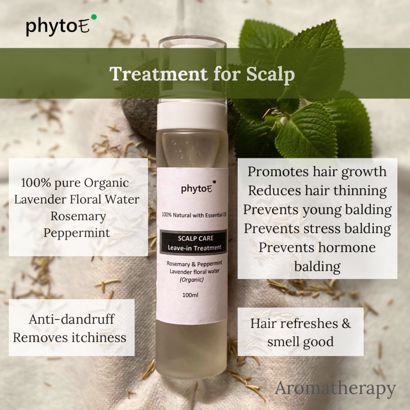 phytoE Scalp Care /Scalp Treatment/Hair Tonic, Hair loss/ Dandruff/Itchy Scalp (100 natural