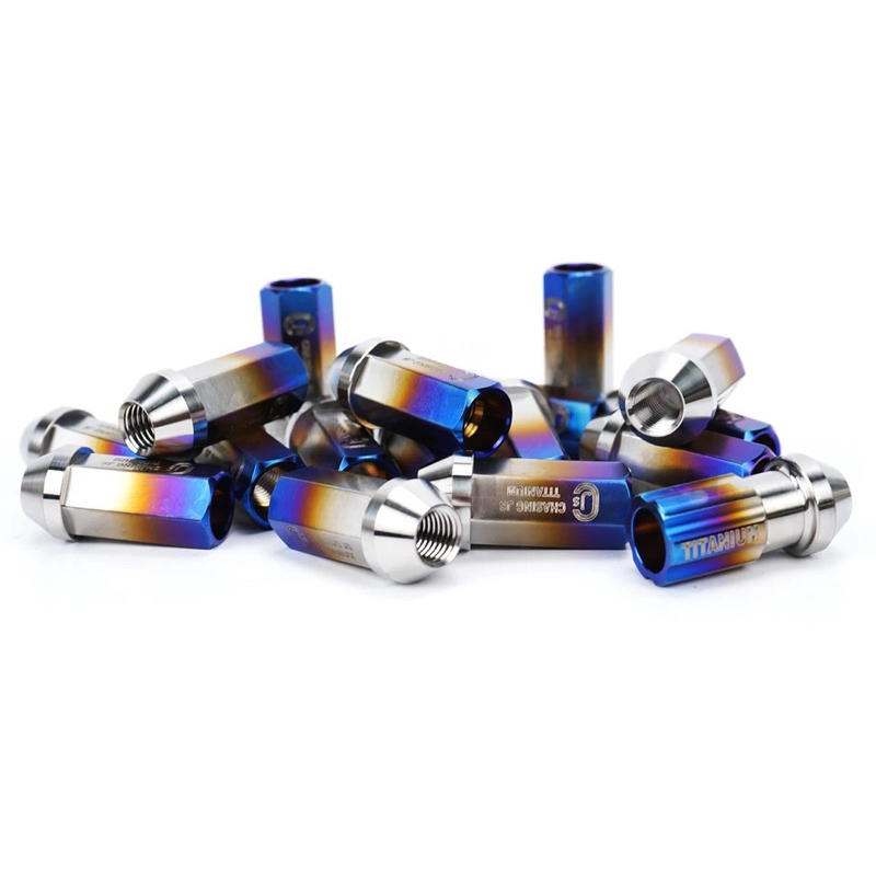 CHASING JS Titanium Extended Open Ended Lug Nuts (M12 and M14) with