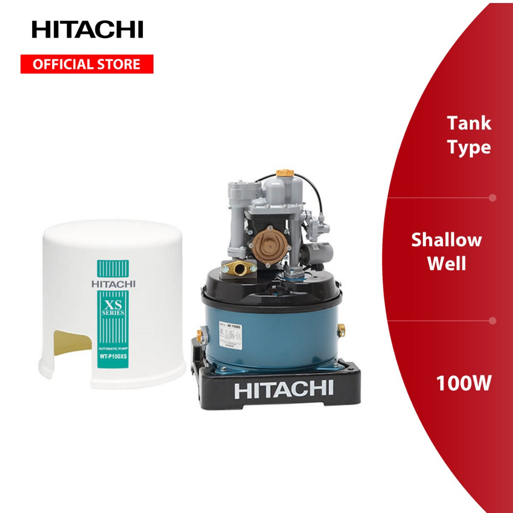 Hitachi Tank Type Shallow Well Water Pump 100W (WTP100XS) Shopee