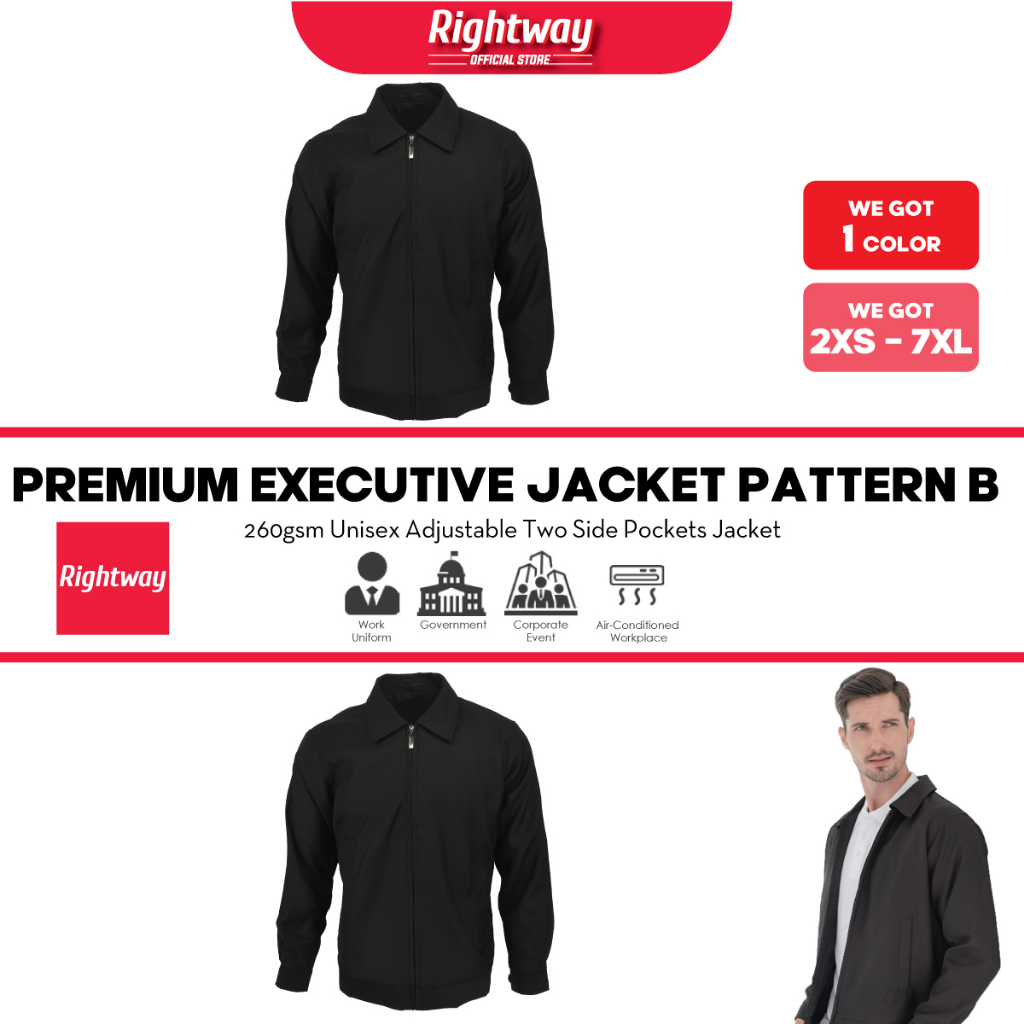 Rightway Functional Pocket Unisex Pattern B Executive Jacket (260gsm ...