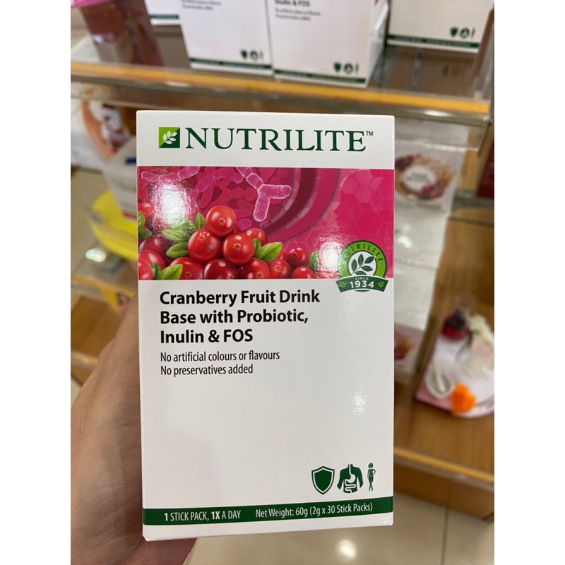 AMWAY NUTRILITE CRANBERRY FRUIT DRINK BASE WITH PROBIOTIC, INULIN & FOS