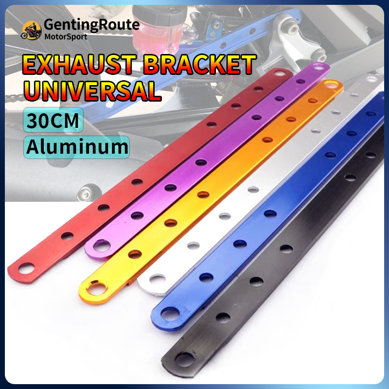 Universal 30CM Exhaust Pipe Bracket Alloy Ekzos Bendable Bracket Y15