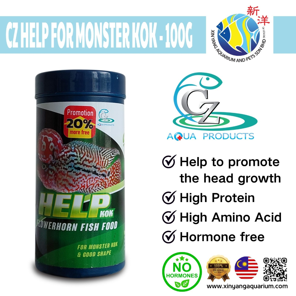CZ AQUA HELP FOR MONSTER KOK & GOOD SHAPE 100G (PREMIUM FLOWERHORN