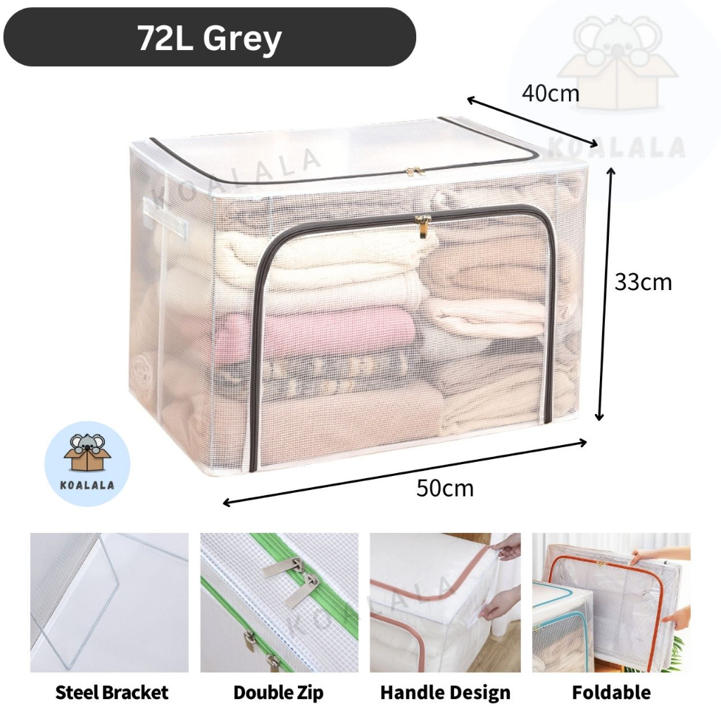 Transparent Foldable Storage Box Clothes Organizer Clothes Storage
