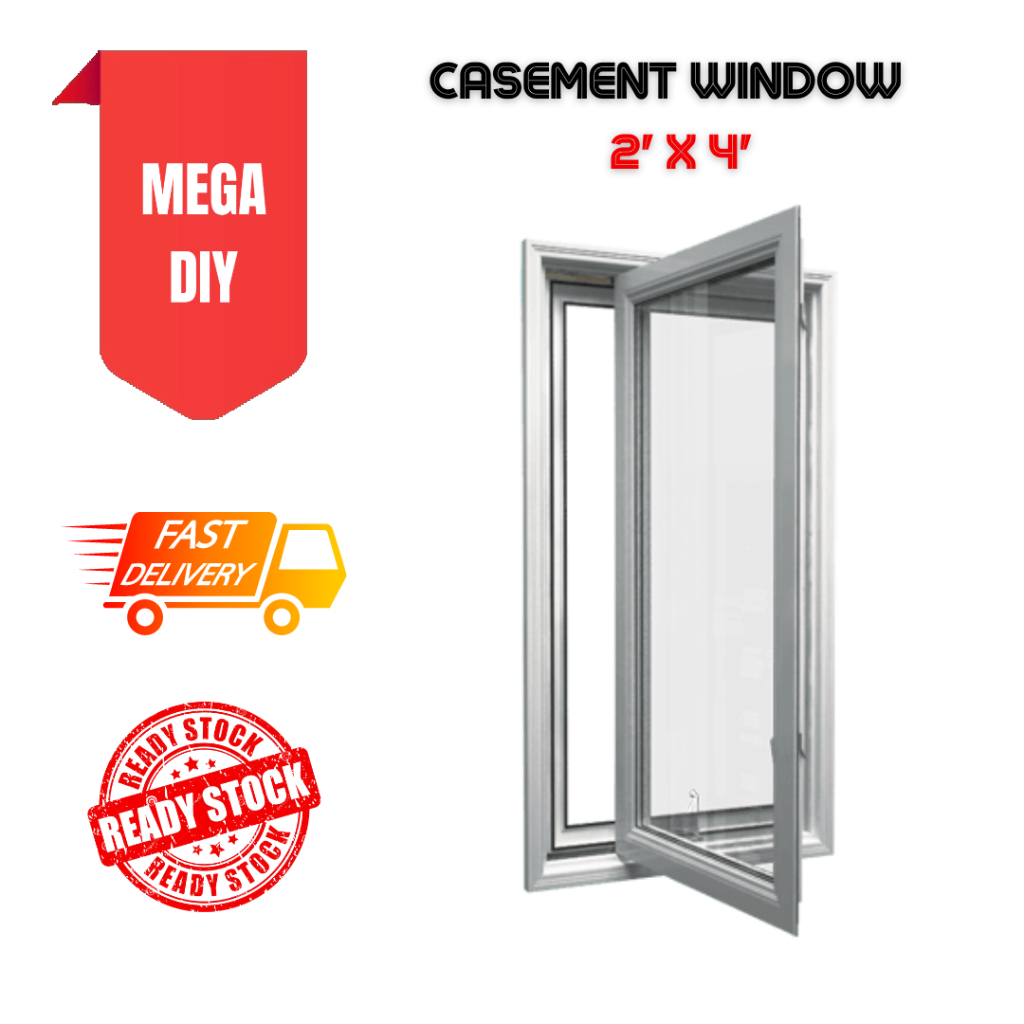 Aluminium Casement Window With Glass House Top Hung Window / Tingkap