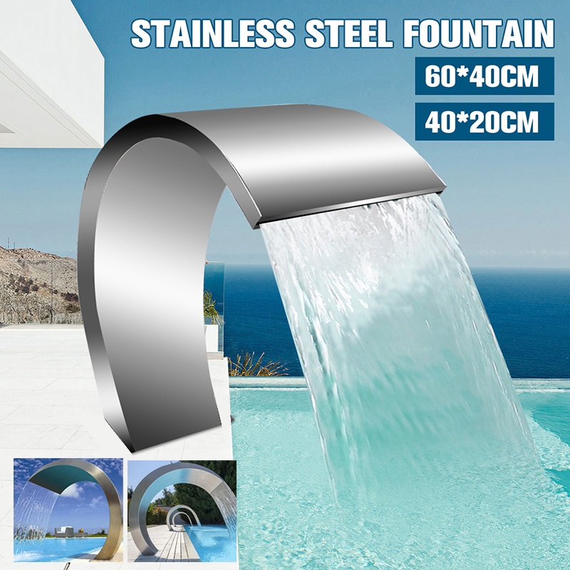 Water stainless steel waterfall fountain pool water fountain Stainless ...