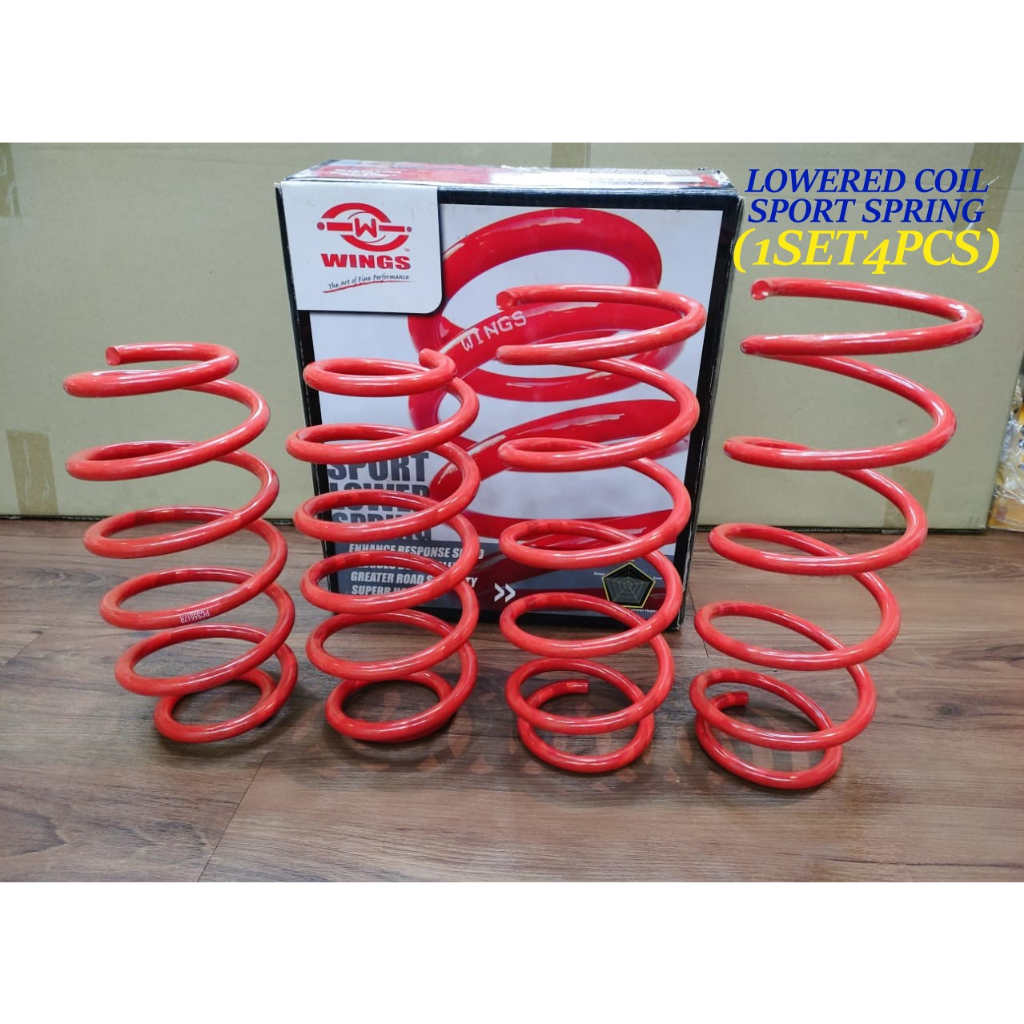 WINGS TOYOTA VIOS NCP150 (2013) LOWERED COIL SPORT SPRING (1SET4PCS ...