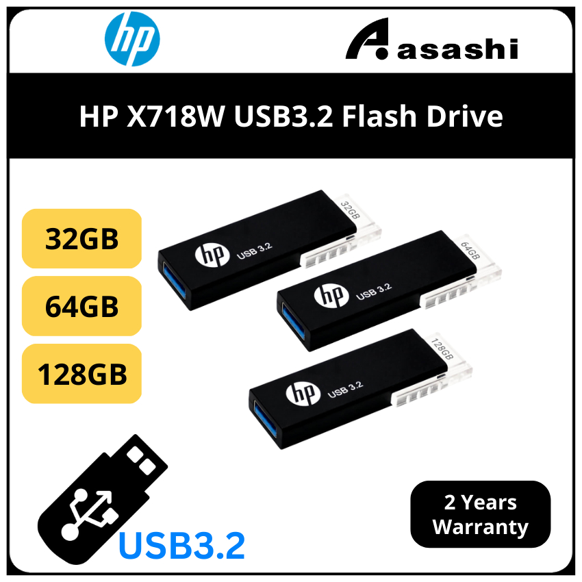 HP X718W 32GB / 64GB / 128GB USB3.2 Flash Drive Shopee Malaysia