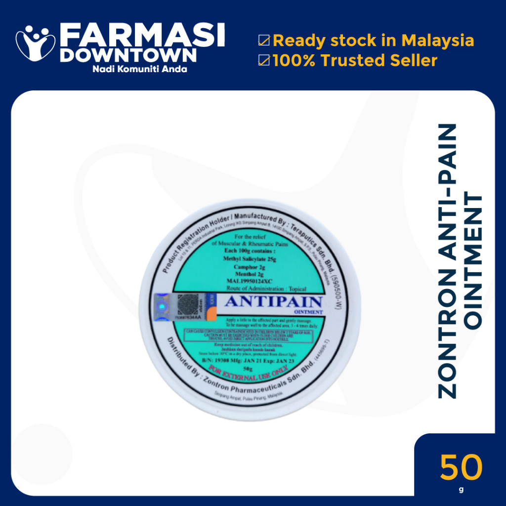 ZONTRON ANTI-PAIN OINTMENT 50G | Shopee Malaysia