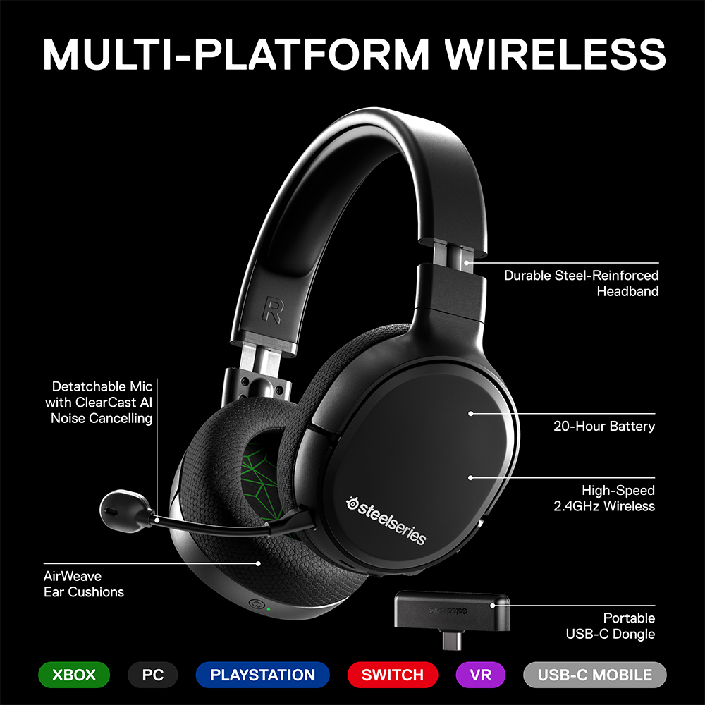 SteelSeries Arctis 1 Wireless for Xbox Gaming Headset 4 in 1 Wireless Headphone For Playstation PC Android Switch 61502 Shopee Malaysia