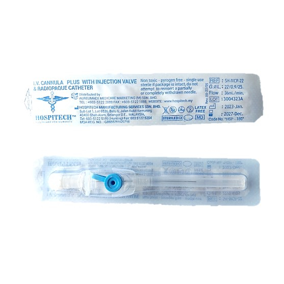 IV Cannula with Injection Valve & Radiopaque Catheter 1pcs | Shopee ...