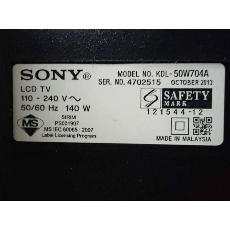 Sony Kdl-50w704a Smart Tv 