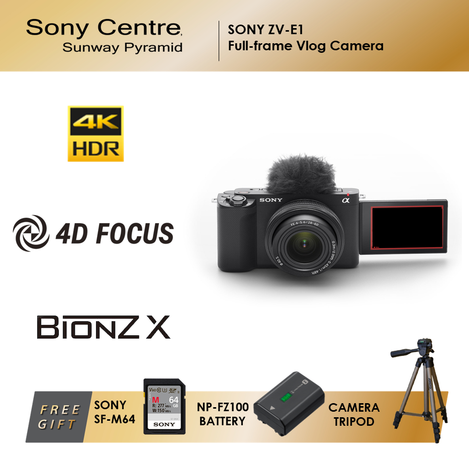 SONY ZVE1 Fullframe vlog camera ALL INTERCHANGEABLE LENS CAMERAS