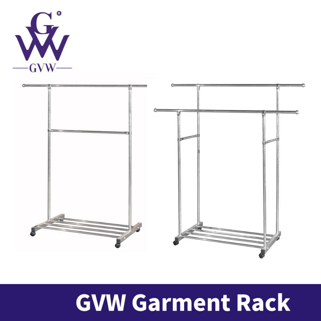 GVW 2302 2303 Stainless Steel Clothes Hanger Rack Stand Indoor Outdoor