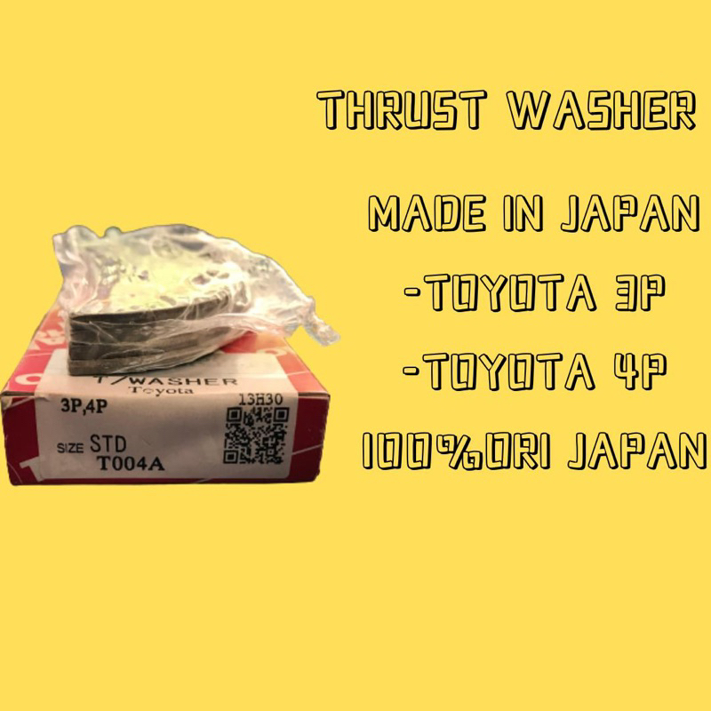 TOYOTA 4P THRUST WASHER STD TAIHO JAPAN MADE IN JAPAN ORIGINAL Shopee