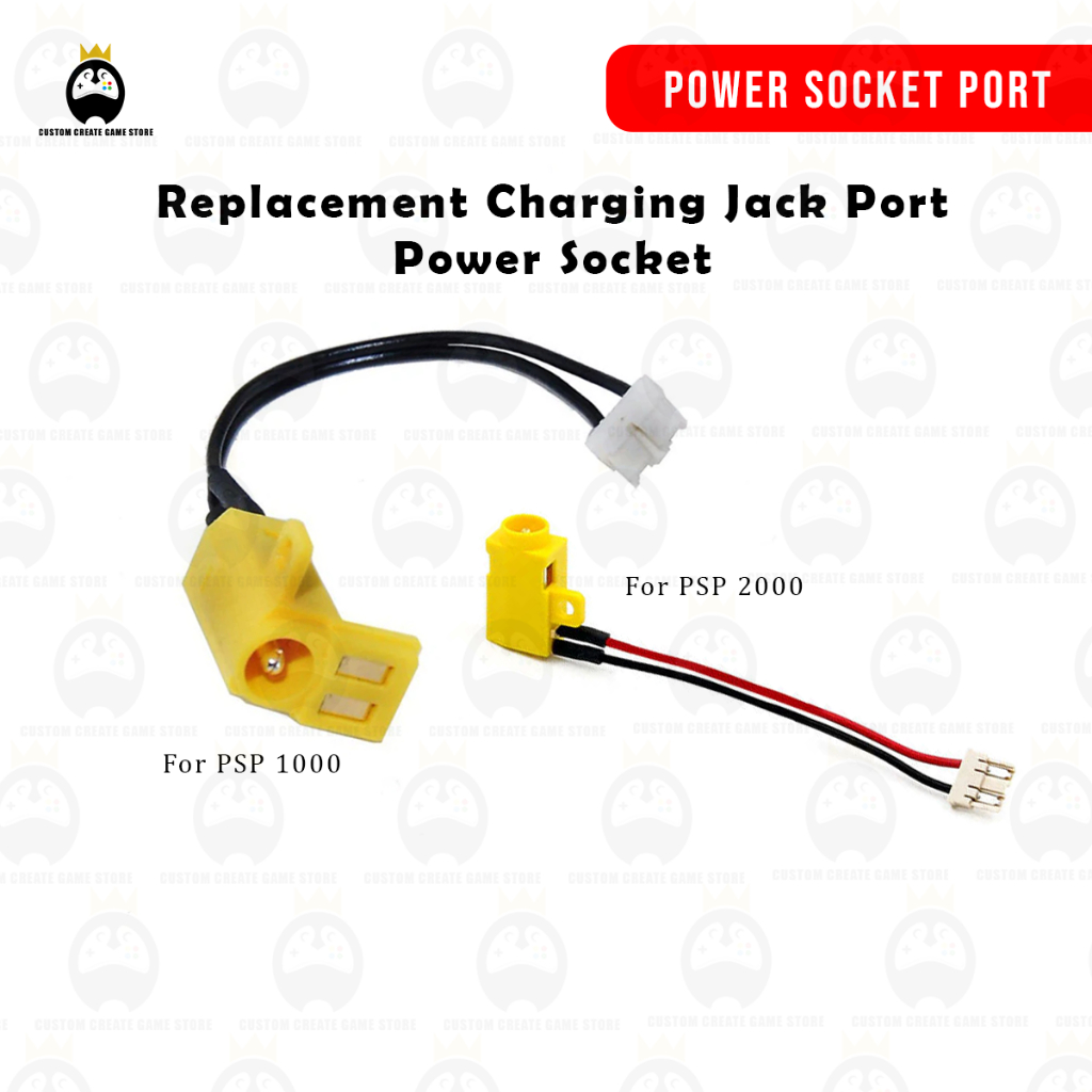 PSP1000 2000 3000 Replacement Power Charger Port Socket Power Charging