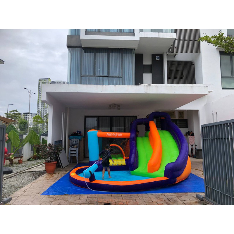 Outdoor Raya Water Kids Pool Slide Trampoline Airmyfun Playground Bangi