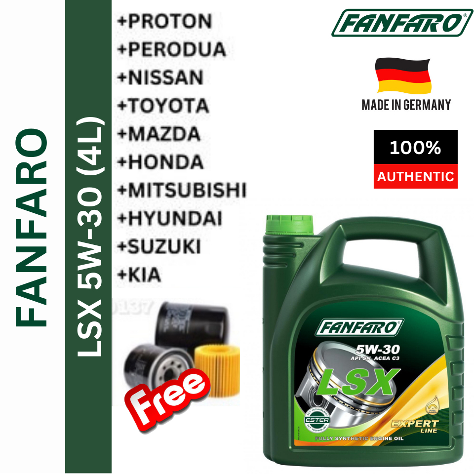 "FREE OIL FILTER"(MADE IN GERMAN)FANFARO FF6701 Fully Synthetic LSX