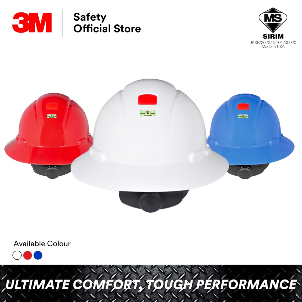 3M H801SFRUV White Colour Full Brim Safety Helmet Hard Hat / Ratchet