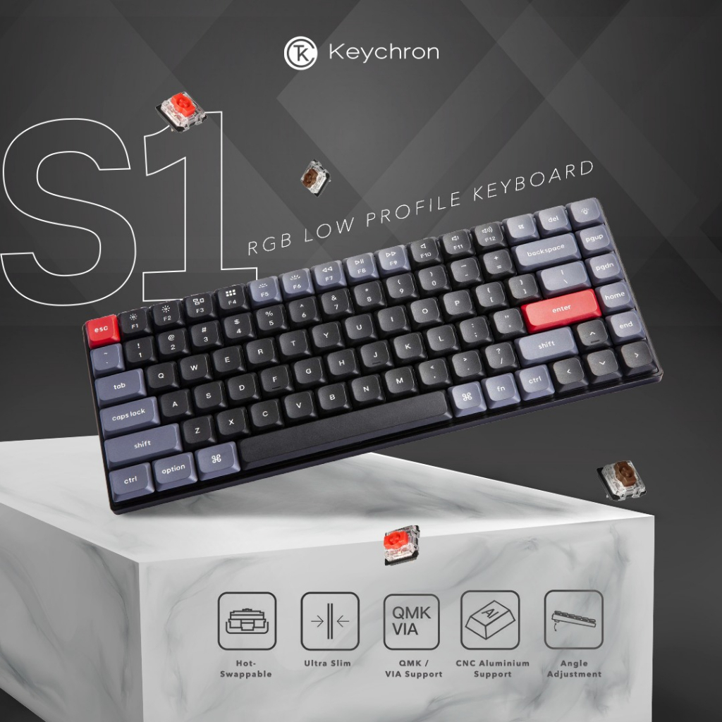 # Keychron S1 Rgb Low Profile Mechanical Keyboard (hot-swappable) # [2 