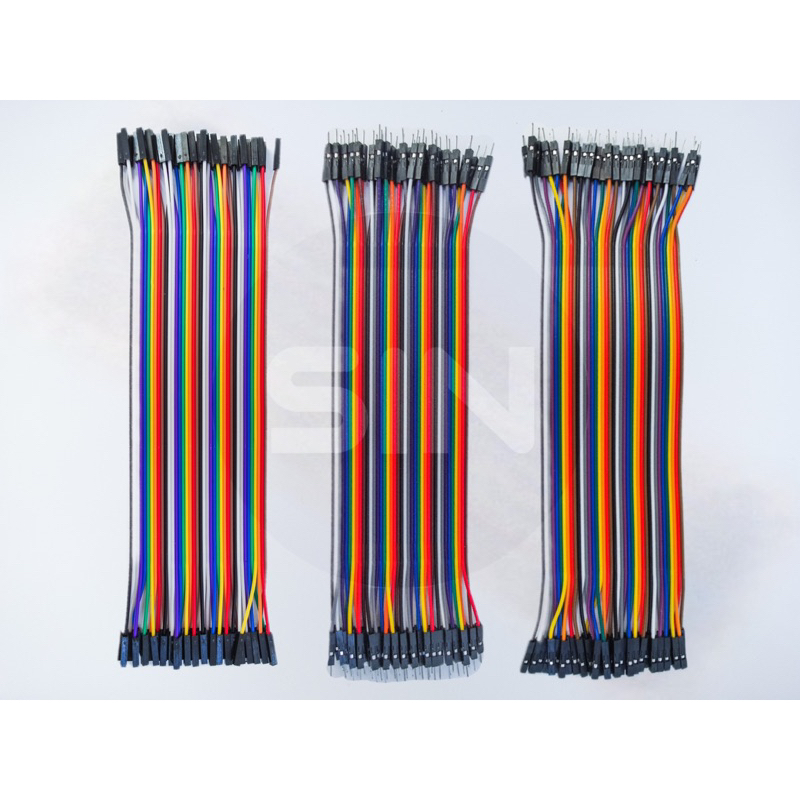 Jumper Wayar Male and Female 40pcs Dupont DIY Experiment Breadboard ...