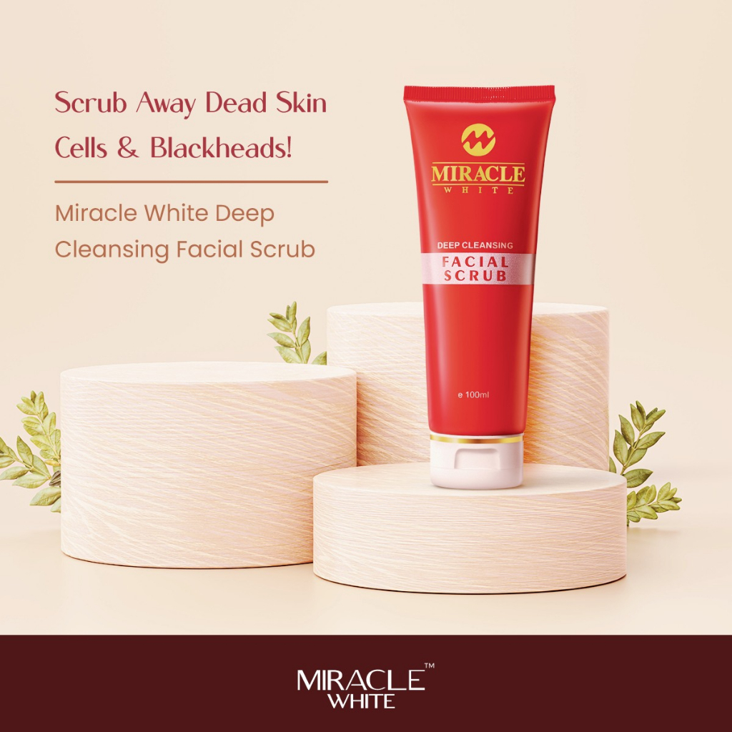 🔥READY STOCK🔥MIRACLE WHITE DEEP CLEANSING FACIAL SCRUB (Direct from HQ