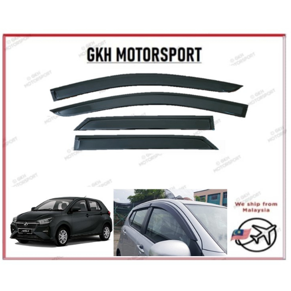 PERODUA AXIA 2023 2024 DOOR VISOR AIR PRESS WINDOW VENT DEFLECTORS ...