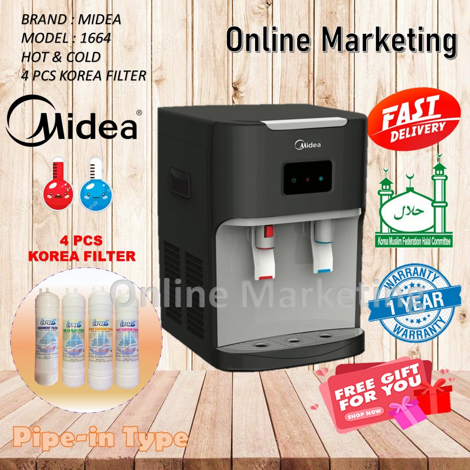 Midea Alkaline Water Dispenser Penapis air panas sejuk Hot & Cold Model