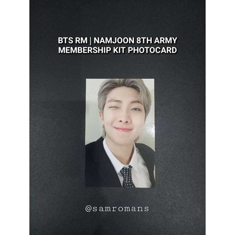 Official Bts Rm Kim Namjoon 8th Army Membership Kit Photocard Shopee Malaysia 0718