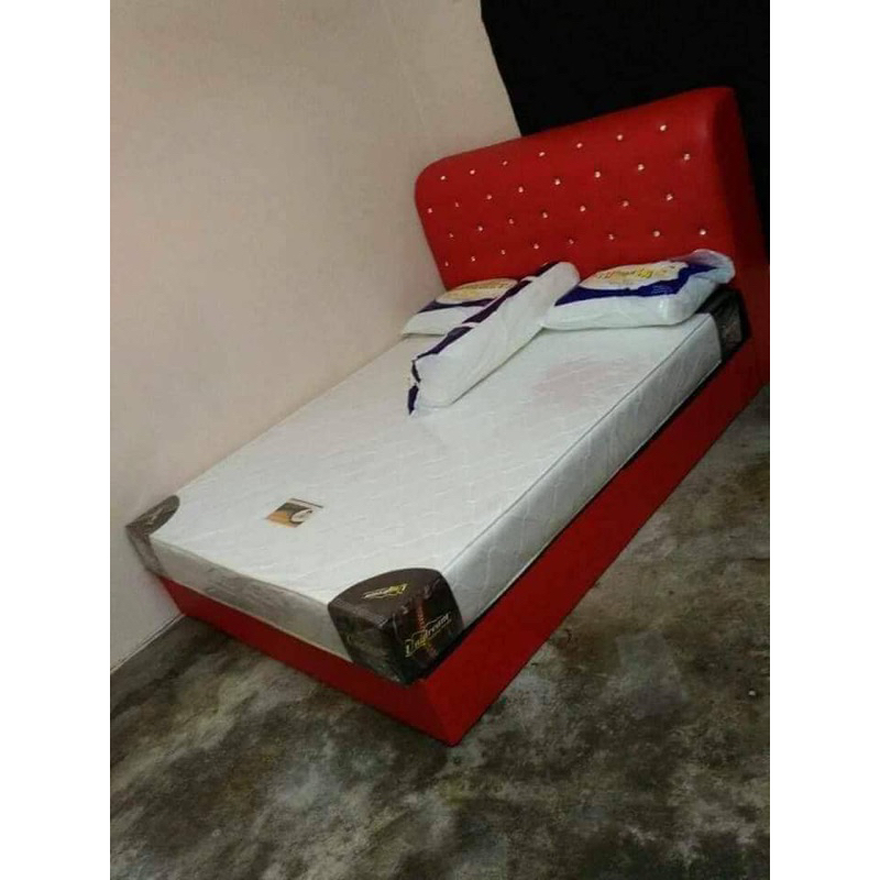 Katil Queen Divan Dan Tilamqueen Bedframe With Matress Shopee Malaysia 