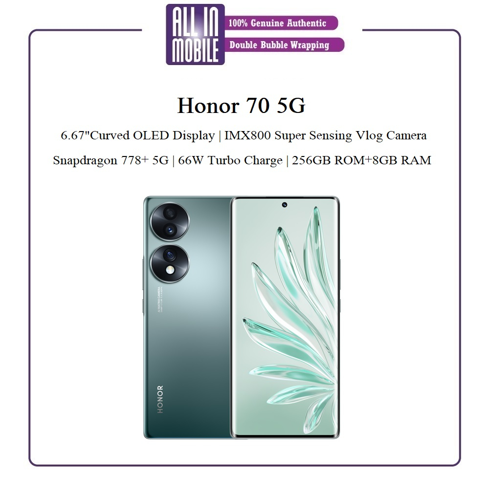 Honor 70 5g 256gb Rom8gb Ram 2 Year Warranty Sealed Unit Shopee