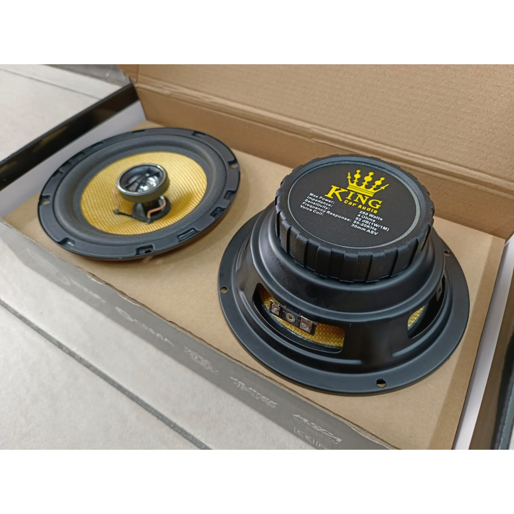 2 Way Coxial KING Car Audio 6.5" inch Speaker Max Power 280Watts KA