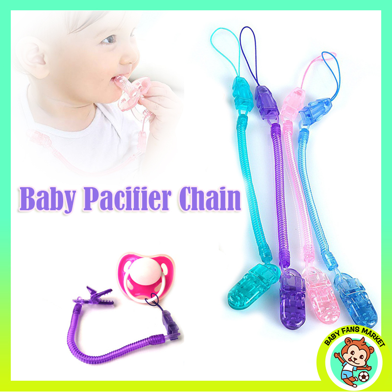 COD Baby Pacifier Clip Chain PP Holder Soother Pacifier Anti-drop Chain ...