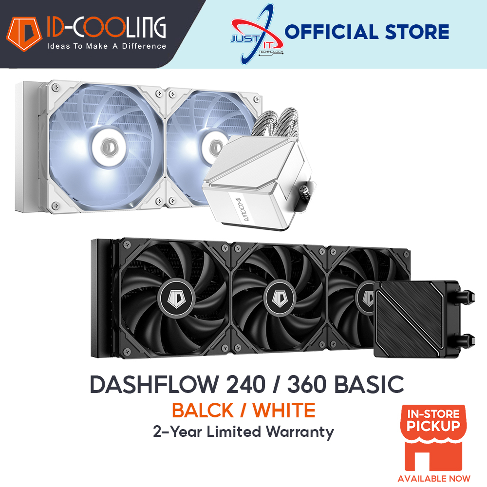 IDCOOLING DASHFLOW 240 / 360 BASIC Liquid Cooler (BLACK / WHITE