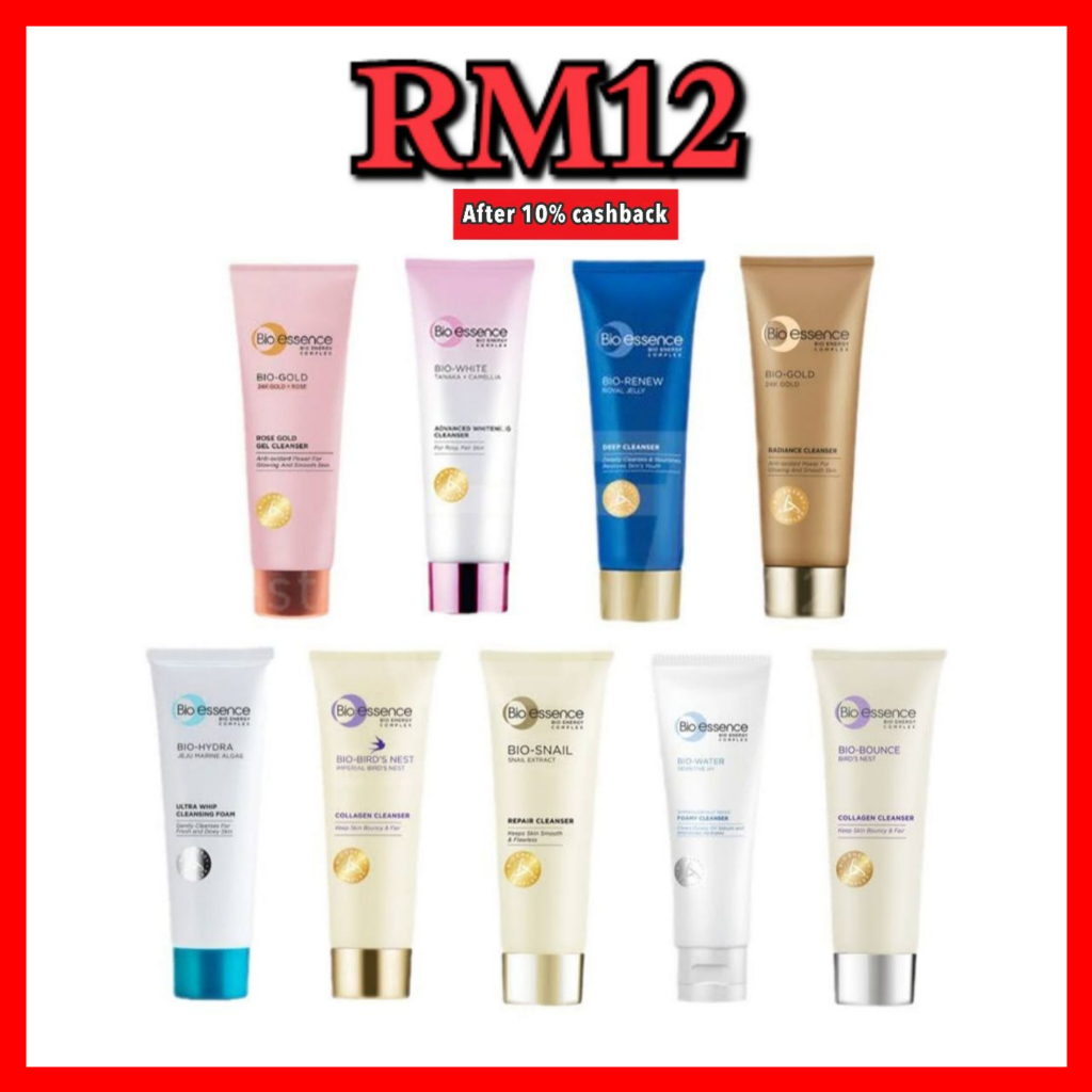 BioEssence Bio Essence BioGold Radiance Cleanser/Bounce Bird Nest/White Tanaka Peptide