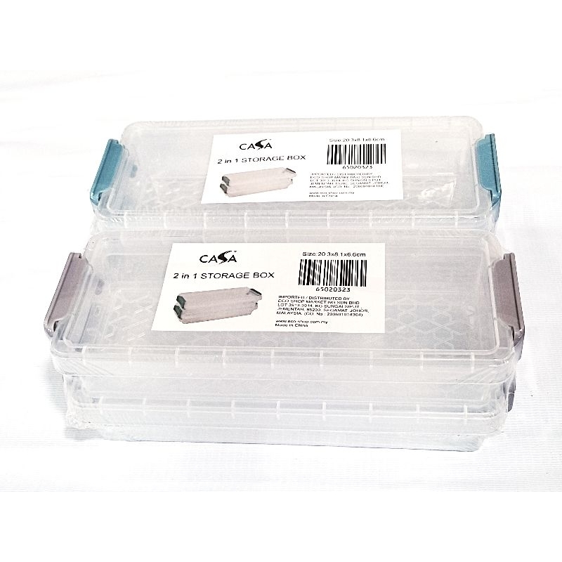 CASA 2 in 1 Storage Box. #plastik #casa #eco bekas pelbagai guna. bekas ...