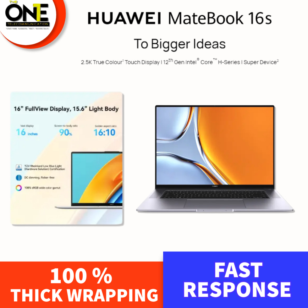 Huawei Matebook 16S i7 12th Gen (2022) | Intel® Core™ i7-12700H | 16 ...