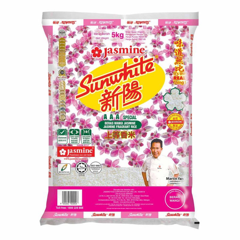 JASMINE SUNWHITE FRAGRANT AAA RICE 5KG | Shopee Malaysia